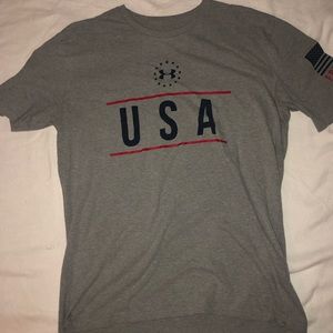 Under Armour Medium Grey Logo Tee Shirt